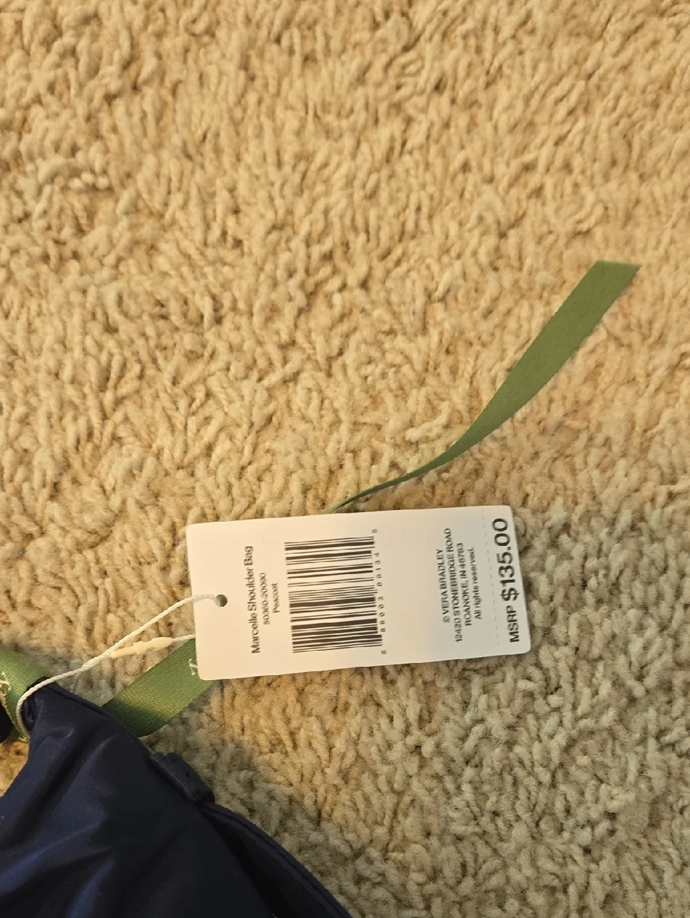 NWT Vera Bradley Navy Marcelle Shoulder Bag - Picture 2 of 4